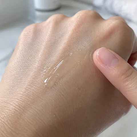 Ampoule texture spread on the back of a hand